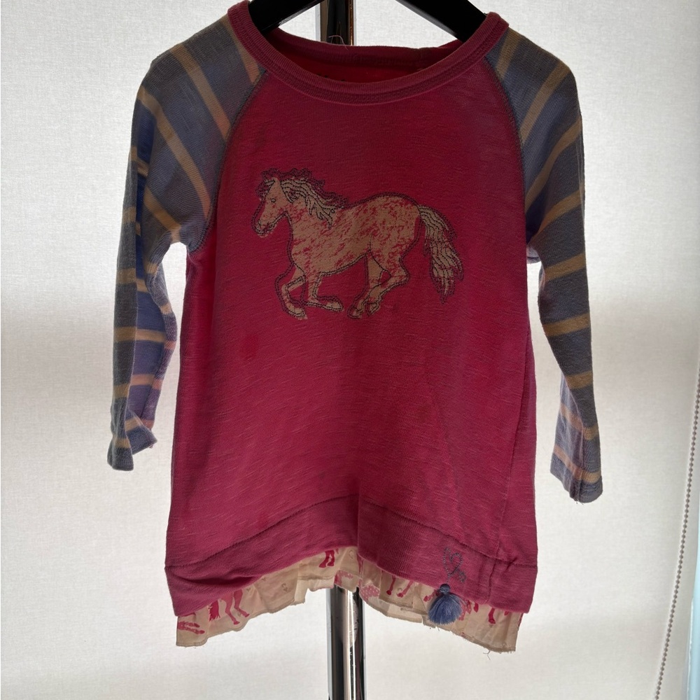 Hatley Girls Horse Long Sleeve Top Size 4